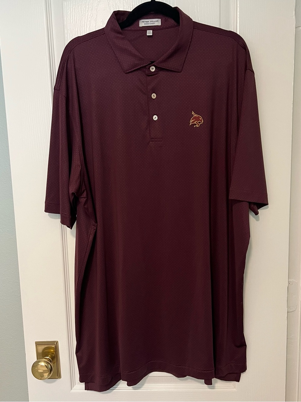 Peter Millar Texas State Bobcats Maroon Polo